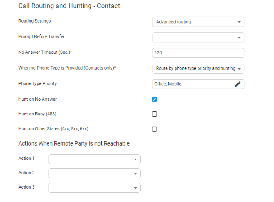Caller Name Routing Adding a Speech Menu