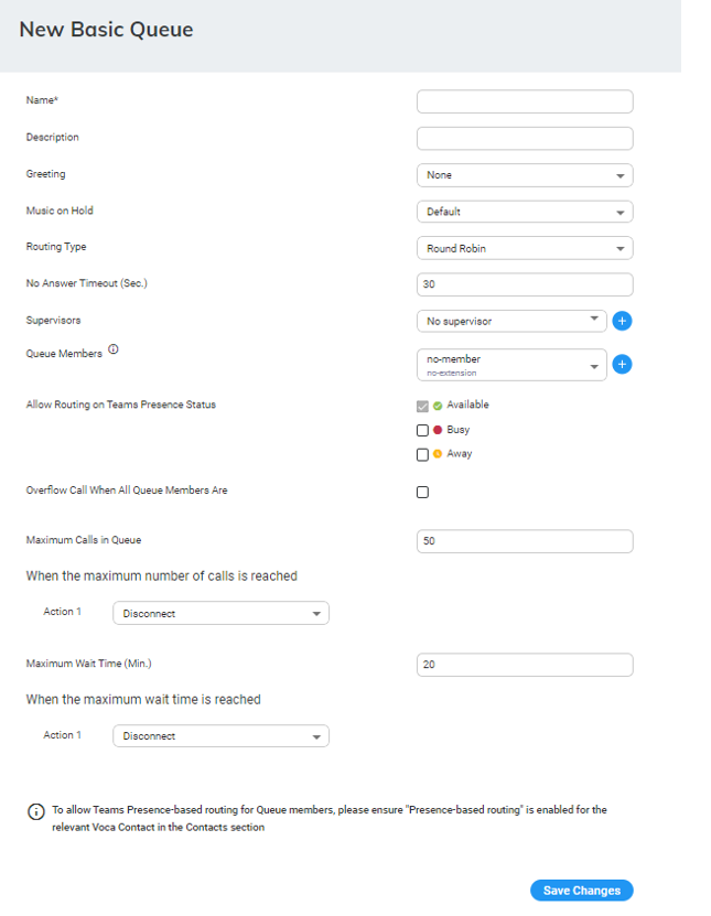 Editing a Call Queues