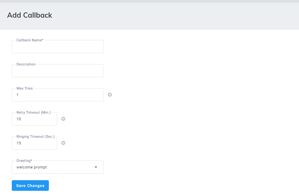Adding a Callback