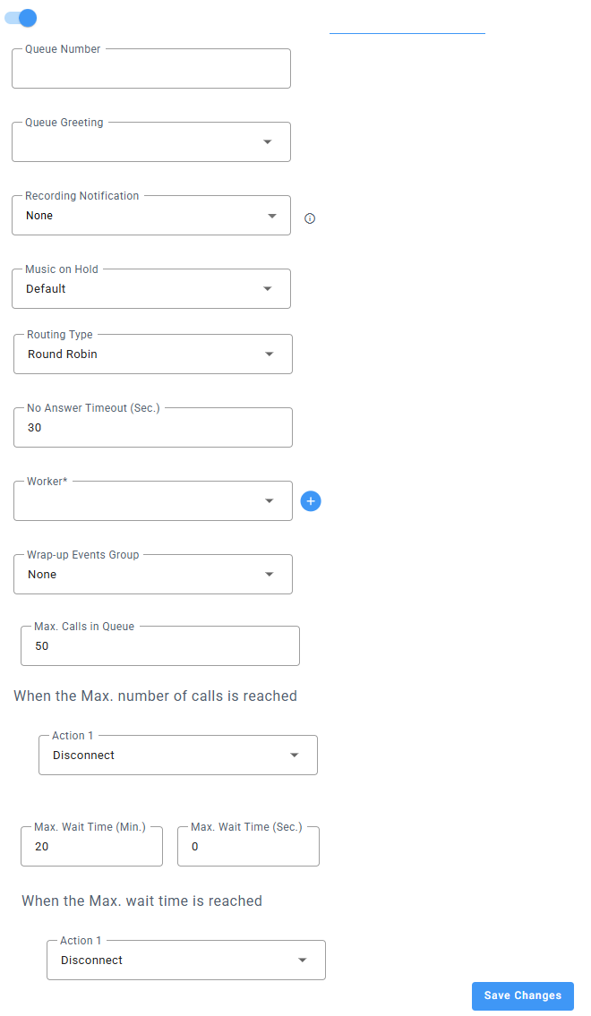 Adding a worker queue for voice