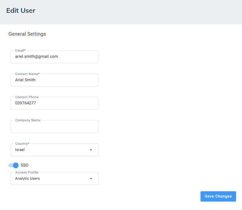 Editing Users