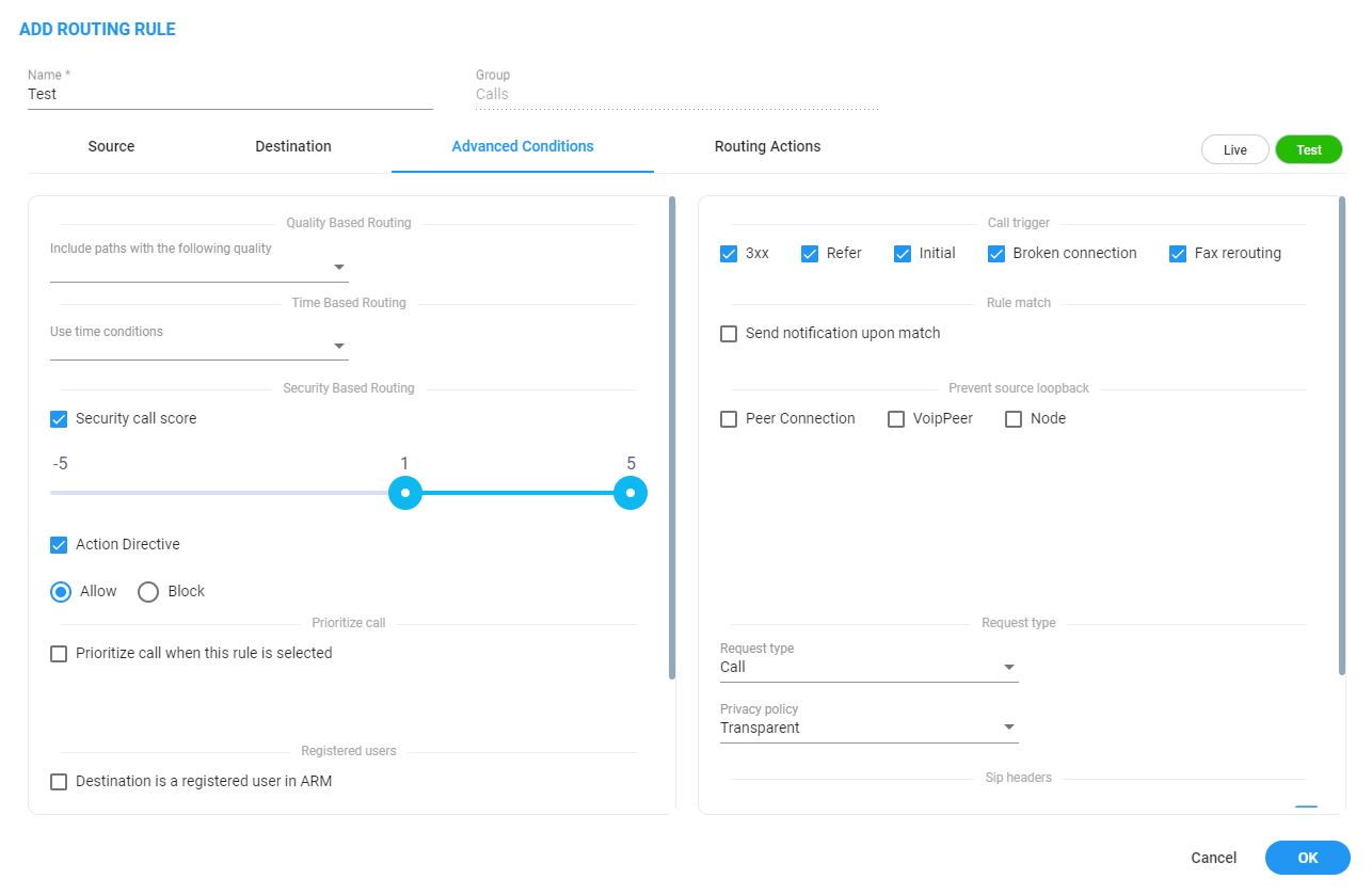 Adding a New Routing Rule