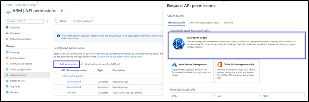 Configure the ARM in the Azure Portal