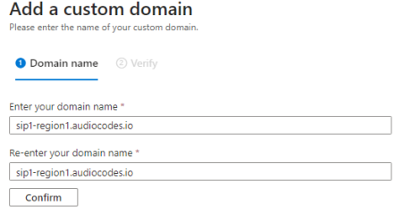 Adding a custom domain