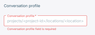 The conversation profile field
