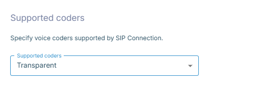 Supported coders