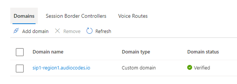 The verified domain