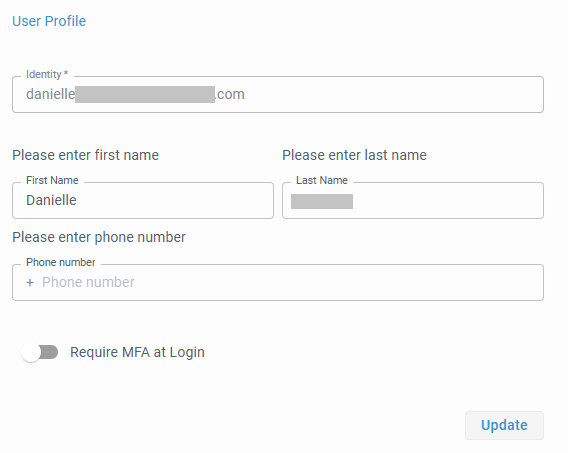 The user profile