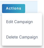 The Actions menu on a campaign