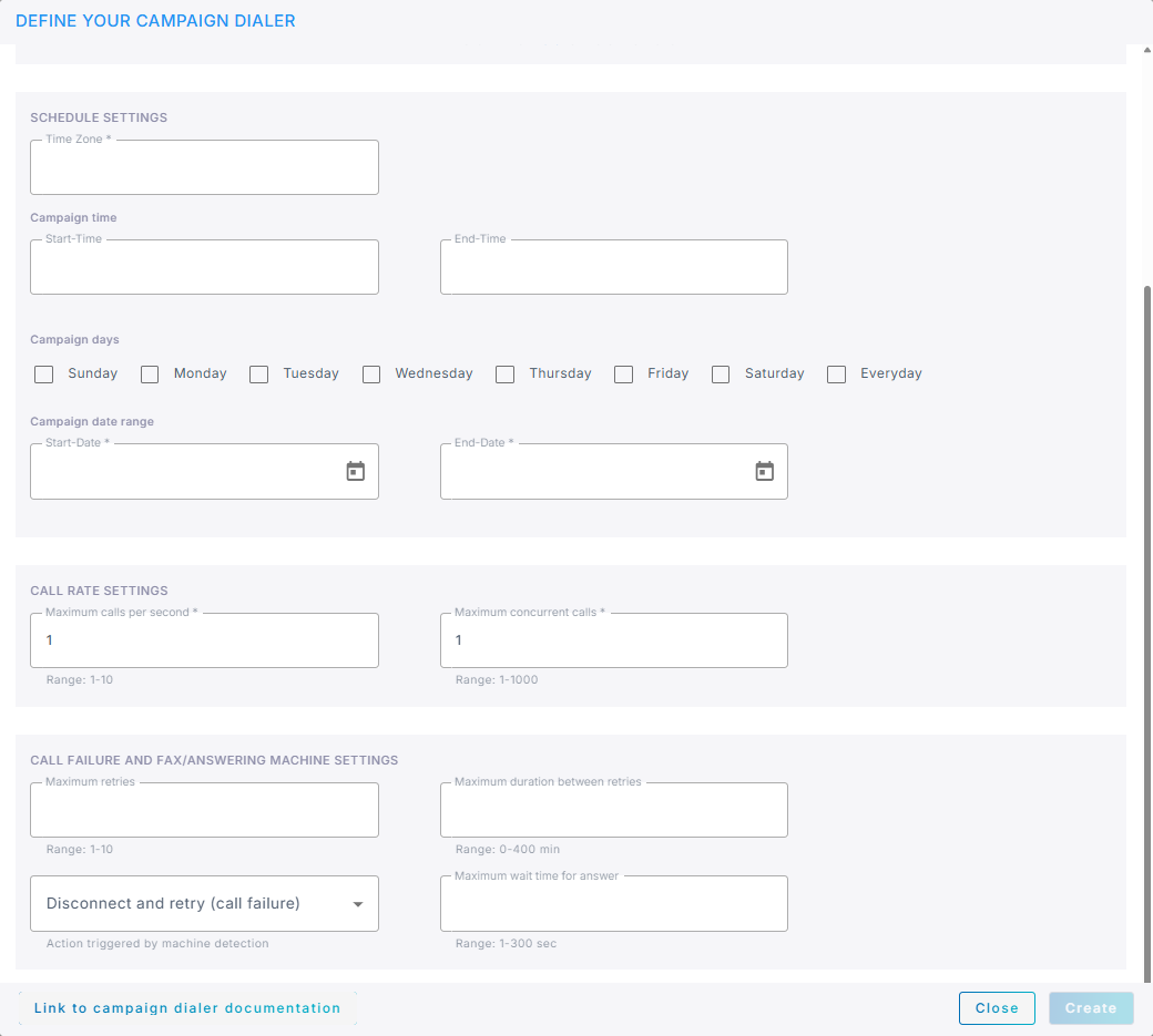 The rest of the campaign form