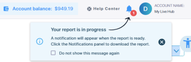 The export notification