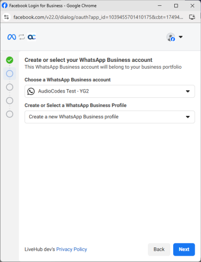 Selecting the business