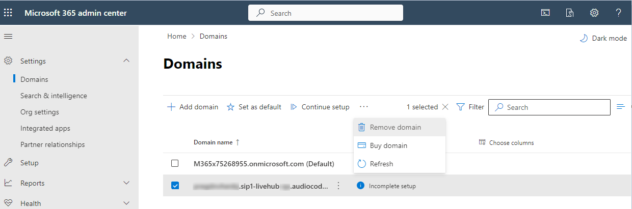The Live Hub domain