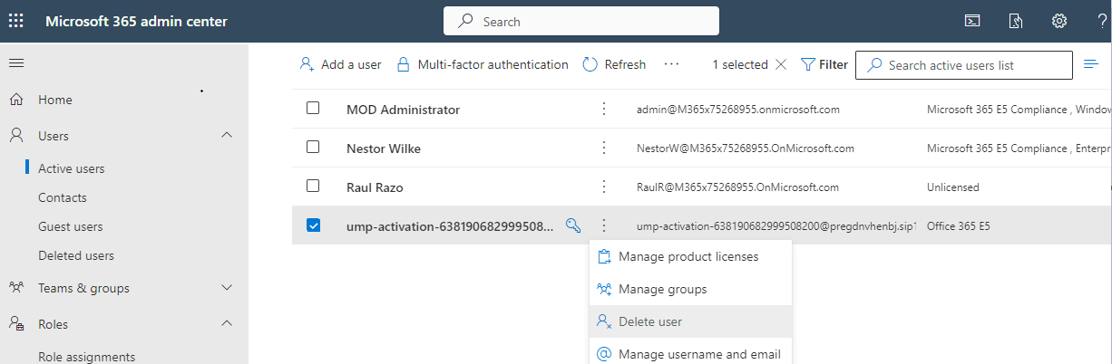Opening the Teams Admin center