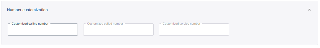 Number customization