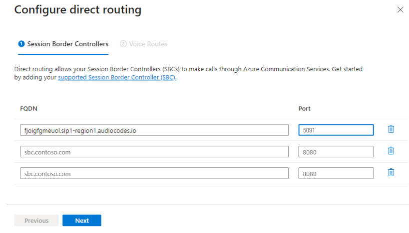 The configured Session Border Controller