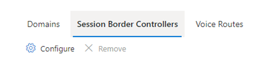 The Session Border Controllers tab