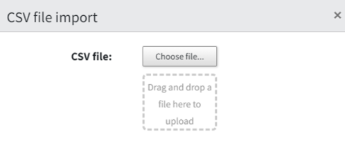The Import CSV button