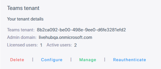 The Manage button