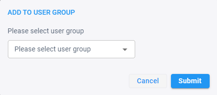 Choosing the user group