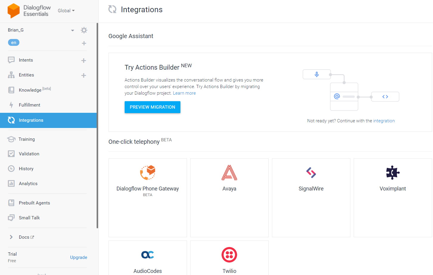 The AudioCodes integration
