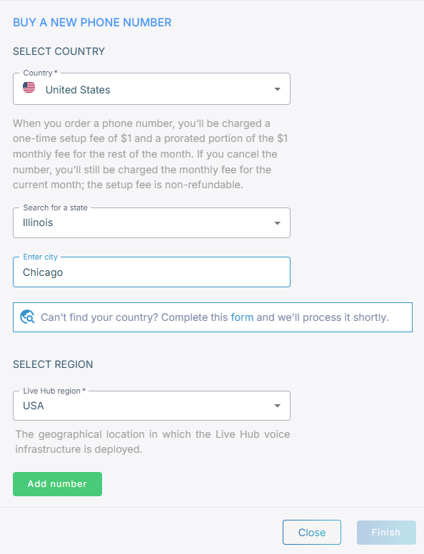 Buying a US phone number