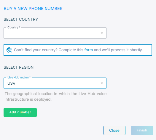 Buying a phone number