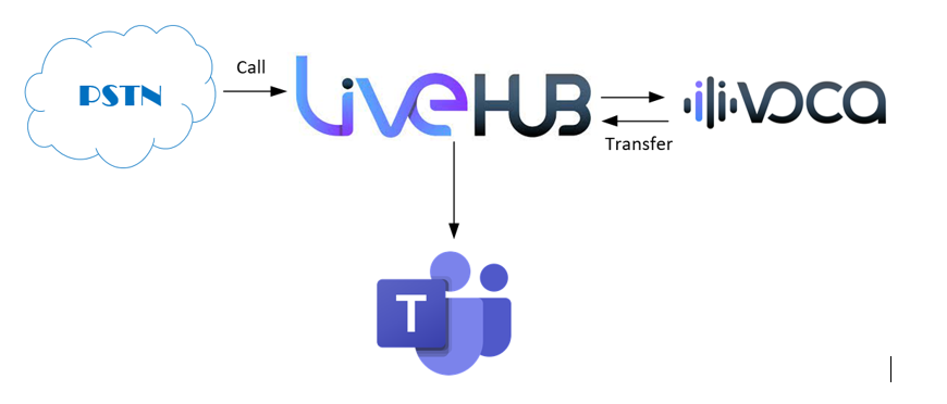 A typical Live Hub and Voca CIC deployment