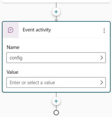 The event name and value fields