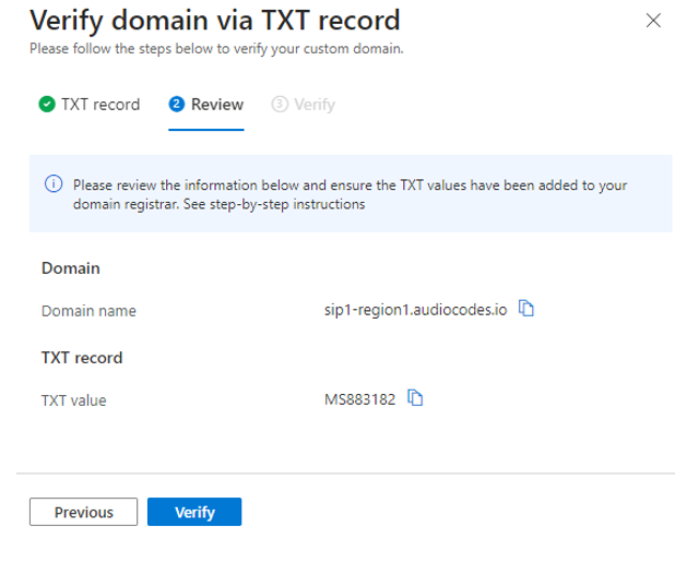 Confirming the verification