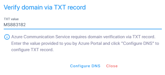 Entering the TXT value