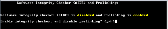Software Integrity Checker (AIDE) and Pre-linking