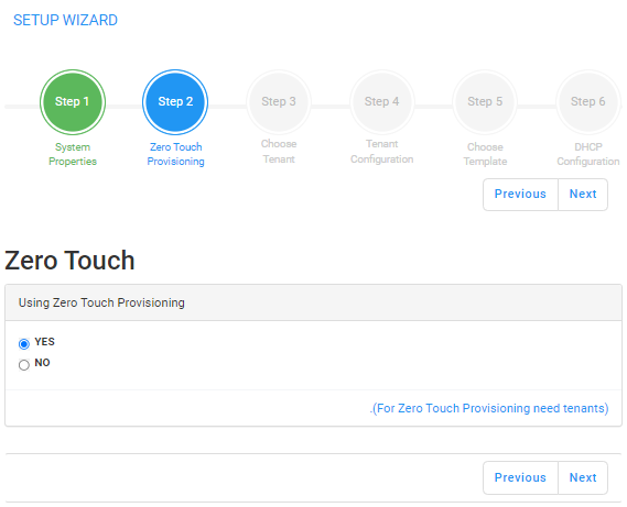 Using the Zero Touch Setup Wizard to Provision Devices
