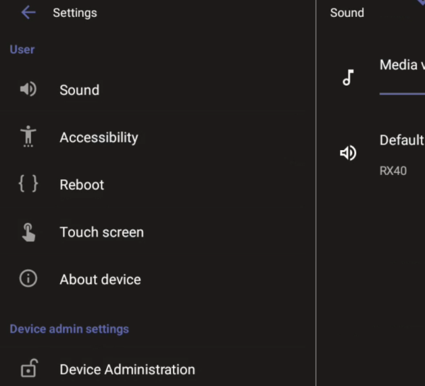 User Configuration Device Accessing User Settings