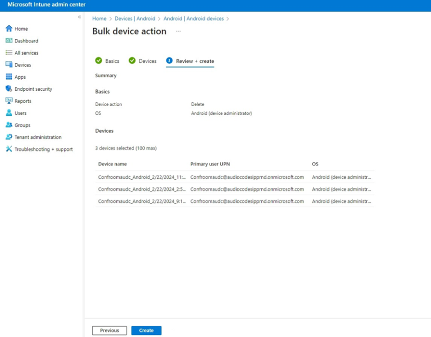Removing Devices from Intune Admin Center